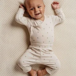 Romper overslag lange mouw - Zand - Little Farm