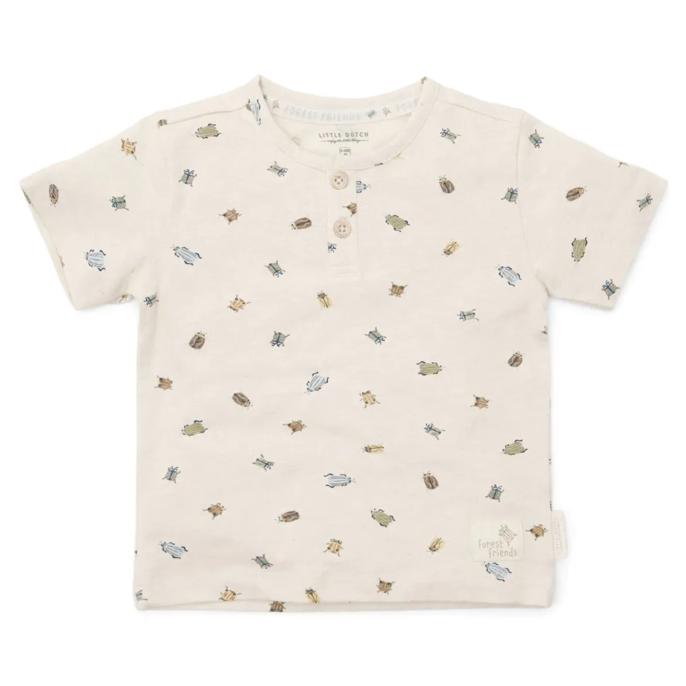 Shirt korte mouw - Zand - Forest Friends - Kevers