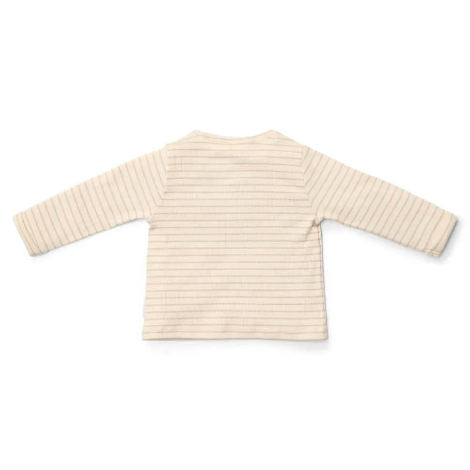 Shirt lange mouw - Beige - Newborn Naturals - Stripe