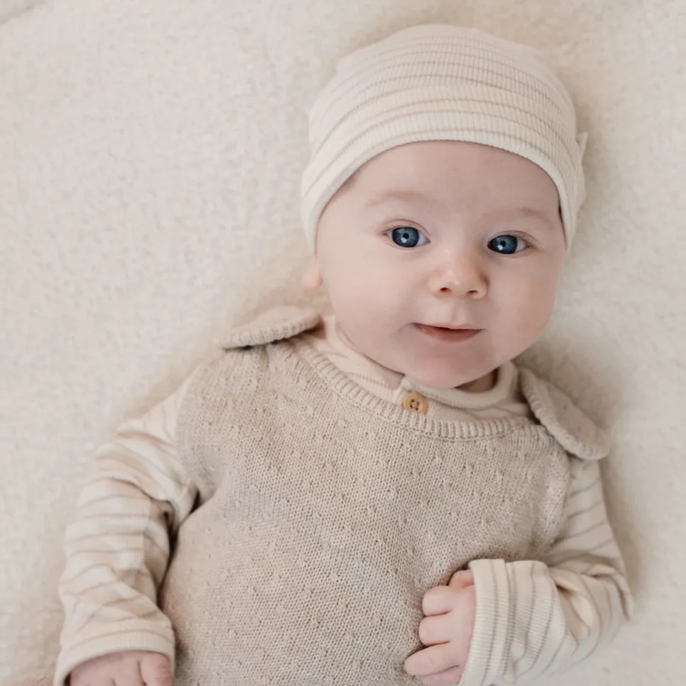 Shirt lange mouw - Beige - Newborn Naturals - Stripe