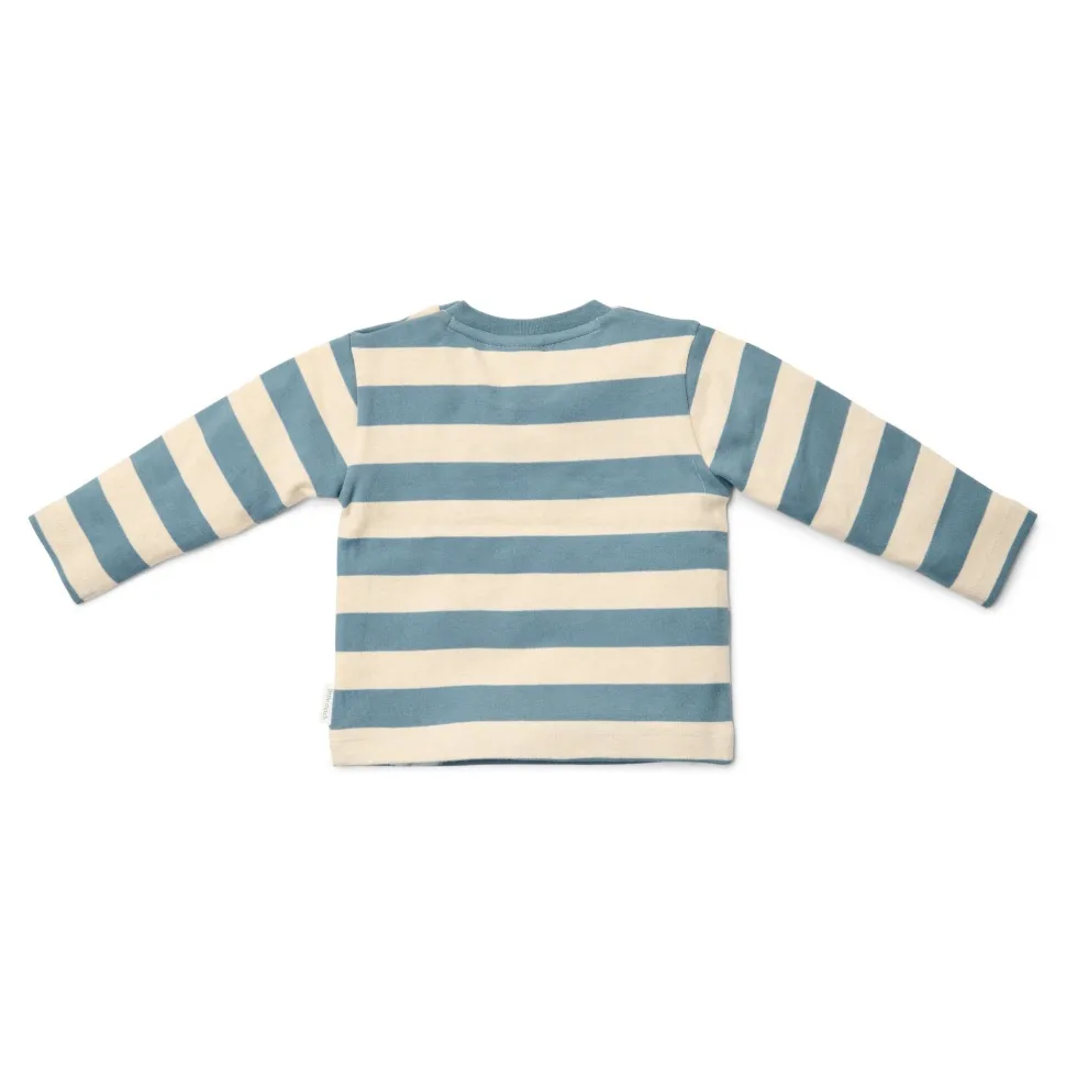 Shirt lange mouw - Blauw - Zand - Forest Friends - Stripe