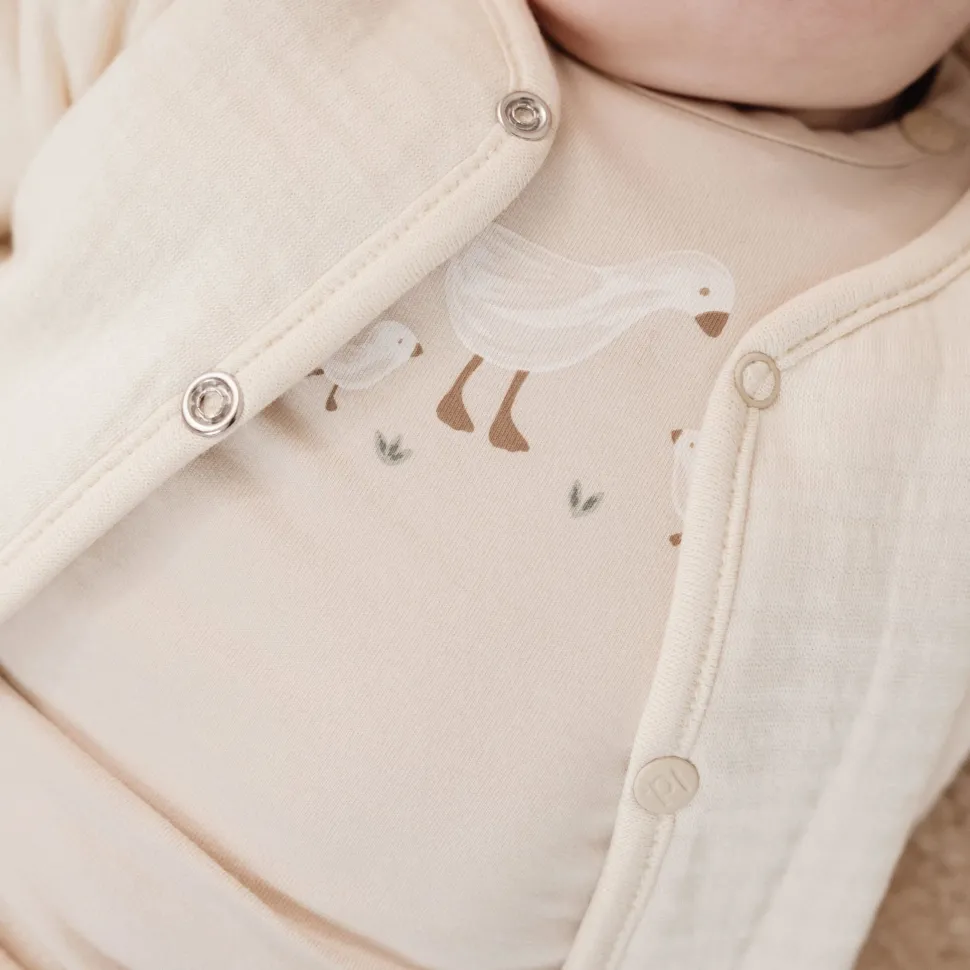 Shirt lange mouw - Zand - Newborn Naturals - Little Goose