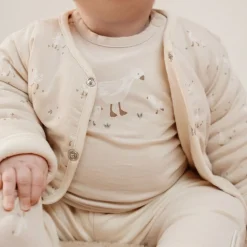 Shirt lange mouw - Zand - Newborn Naturals - Little Goose