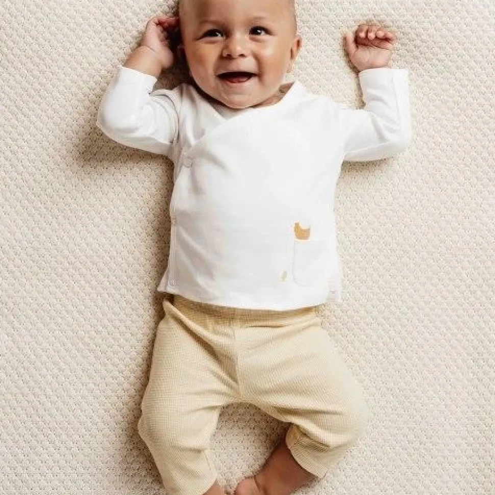 Shirt overslag lange mouw - Wit - Little Farm - Opdruk