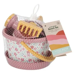 Strandset Pink Flowers set van 5