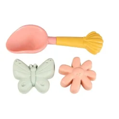 Strandset schepje en zandvormen Flowers & Butterflies