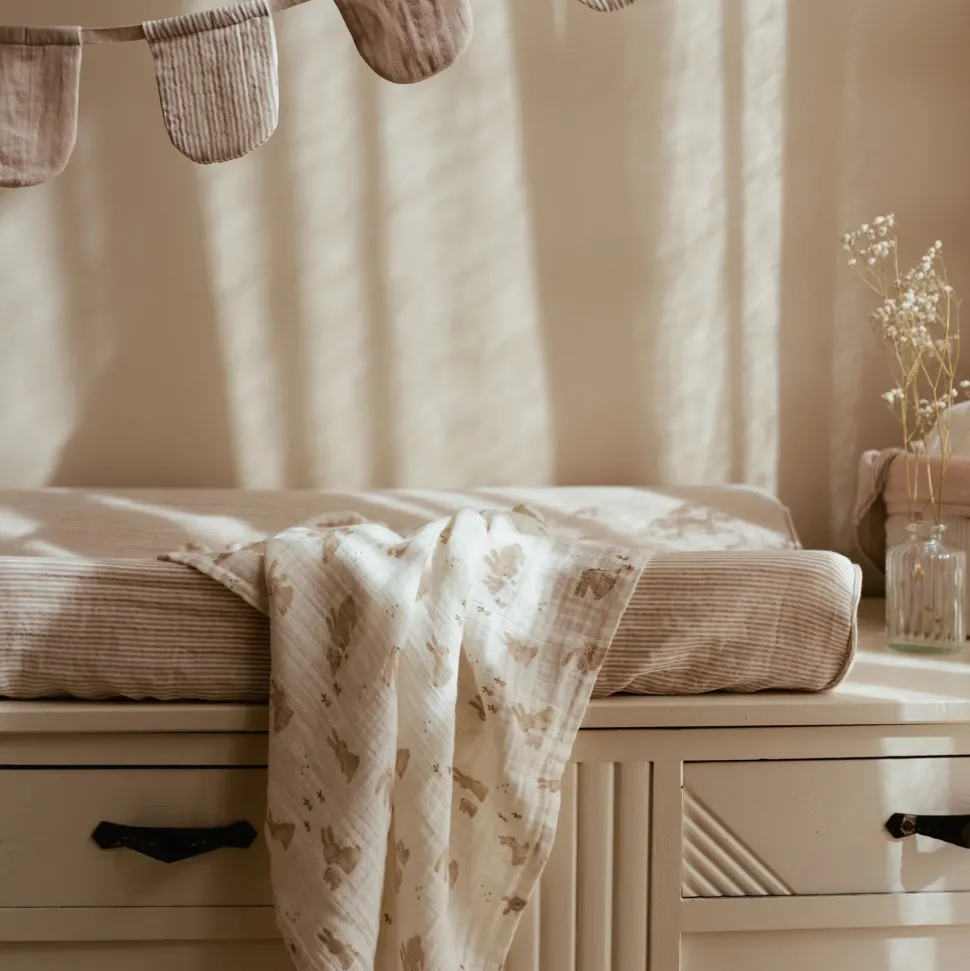 Swaddle - Wit - 120 cm - Newborn Naturals - Baby Bunny