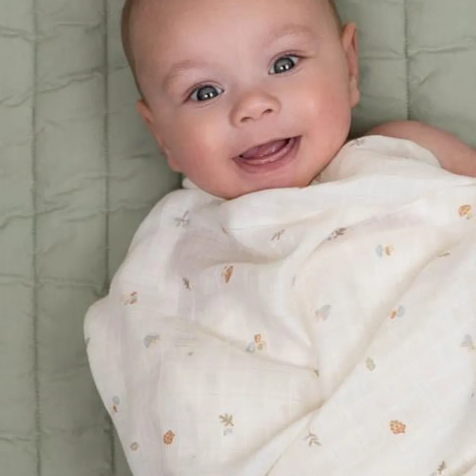 Swaddle - Wit - Maat 120 cm - Forest Friends - Forest Treasures