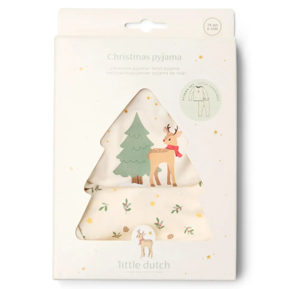 Tweedelige kerst pyjama – Beige