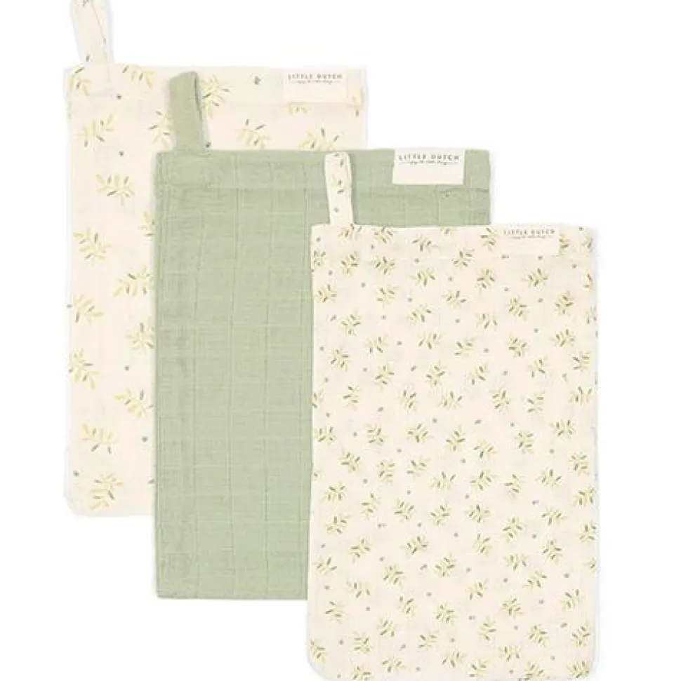 Washandjes set - Groen - Essentials - Blueberry Leaves