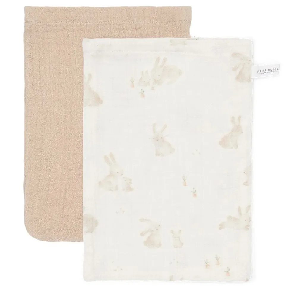 Washandjes set hydrofiel Baby Bunny / Beige