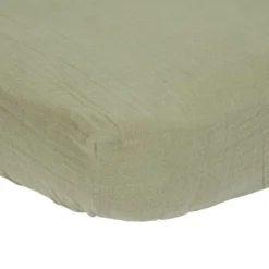 Wieg hoeslaken - Groen - Little Farm