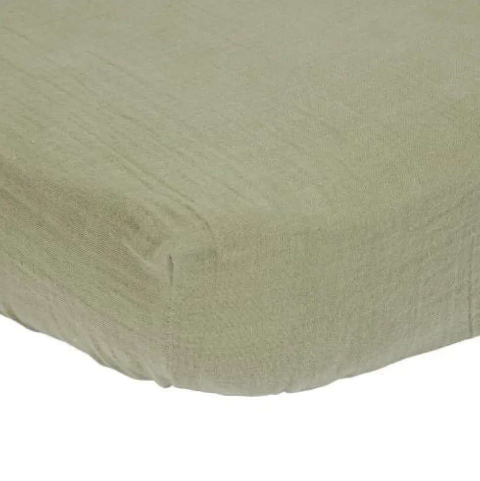 Wieg hoeslaken - Groen - Little Farm