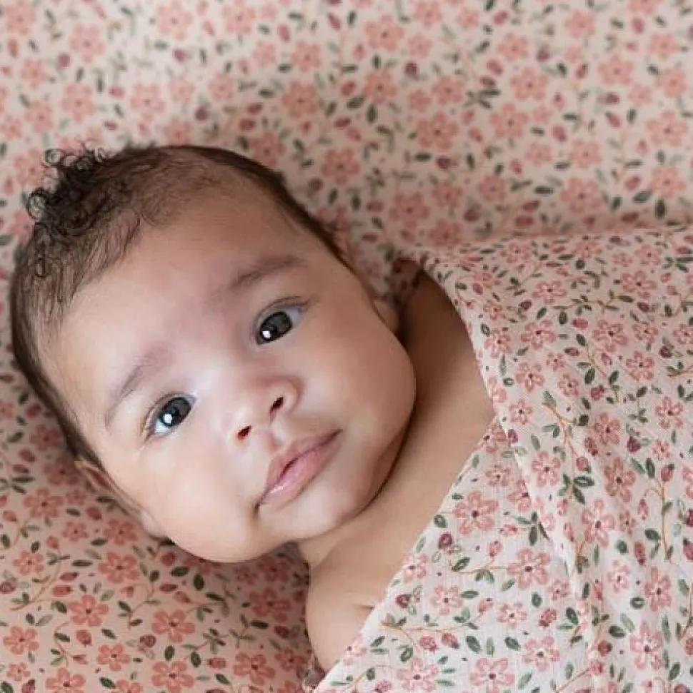 Wieg hoeslaken - Roze - Fairy Garden - Fairy Floral