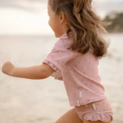 Zwemshirt korte mouw - Lichtroze - Sunny Flowers