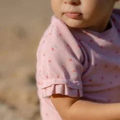 Zwemshirt korte mouw - Lichtroze - Sunny Flowers