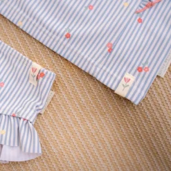 Zwemshirt lange mouw - Blauw - Sunny Flowers